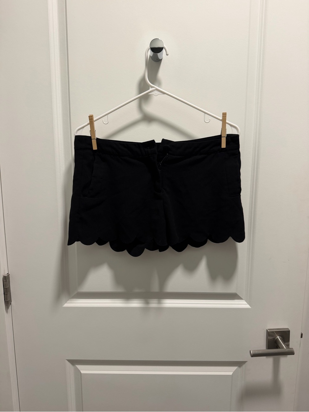Forever 21 Black Scalloped Hem High Waist Shorts